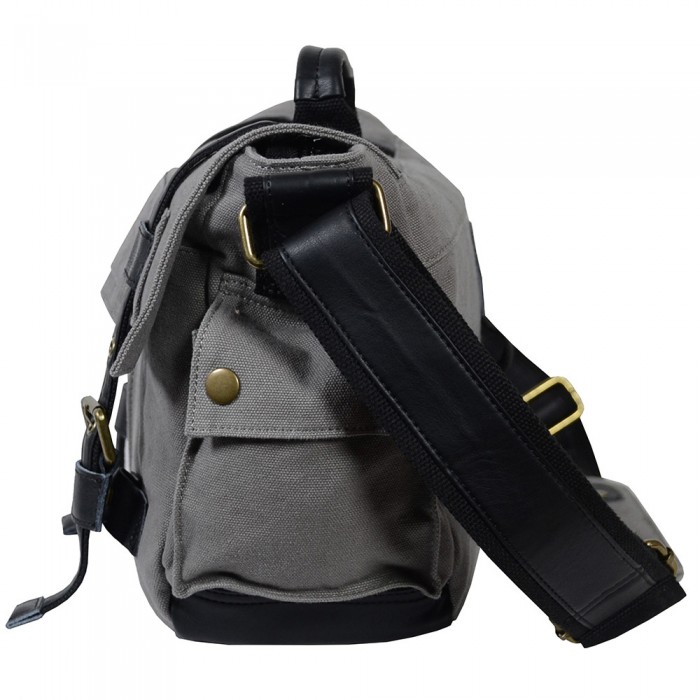 Rakuda Assistant Fashion Canvas Shoulder Camera Bag - Leather (Khaki)