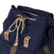 Rakuda Cargo Vintage Canvas Travel Backpack Washed Leather Navy